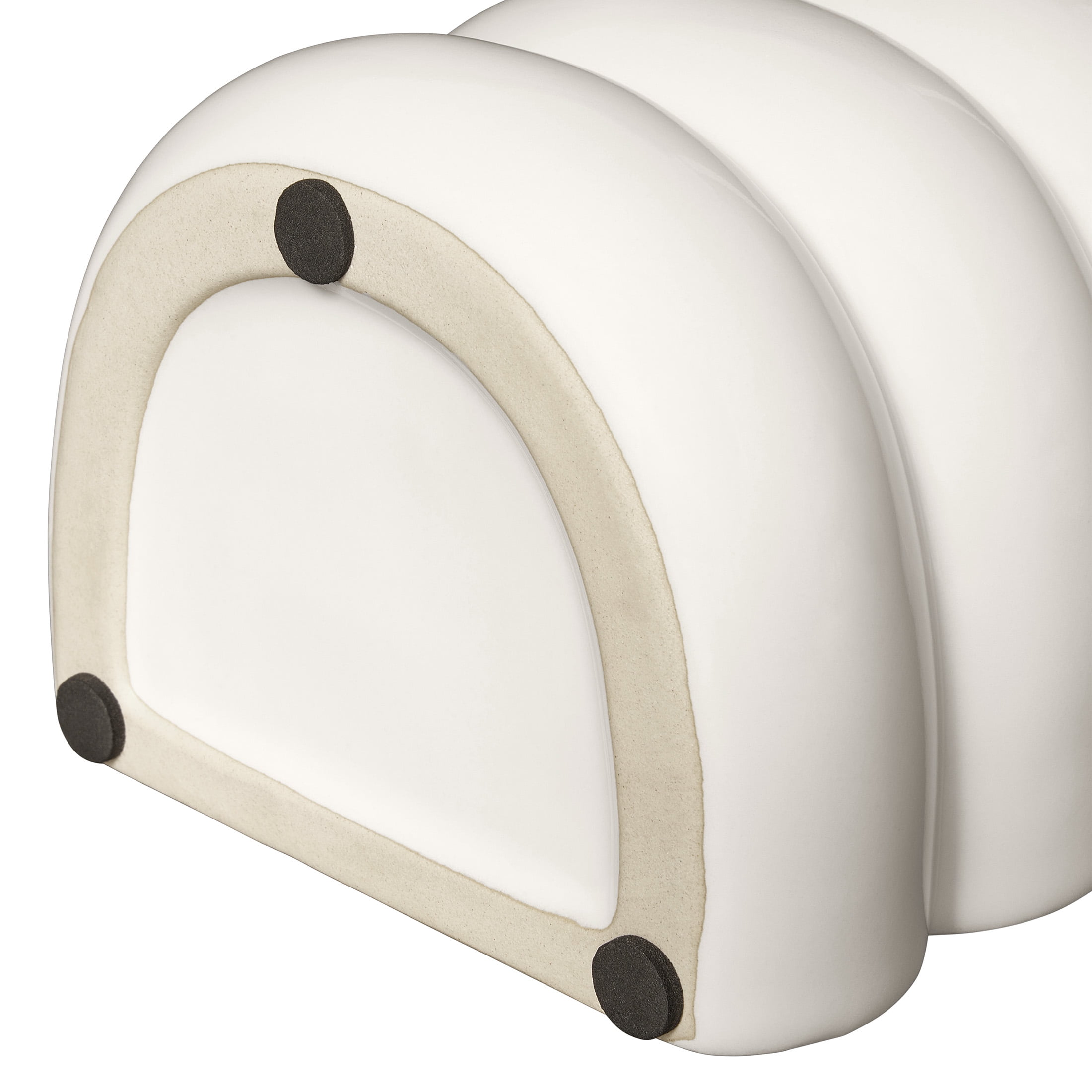 Beautiful 4" x 5" Modern Bubble White Ceramic Bookends by Drew Barrymore (2 Count)