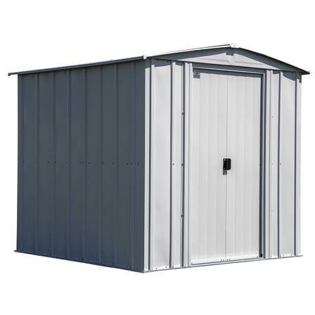 Classic Steel Storage Shed, 6X7, Flute Grey