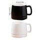 thumbnail image 2 of Monstrate Taza de café Simple de 400ML, taza de cerámica para desayuno de leche, tazas para niñas y niños, viajes de negocios, Hotel, cafetería, Mostrada Negro 400ml Monstrate HA080482-01, 2 of 6
