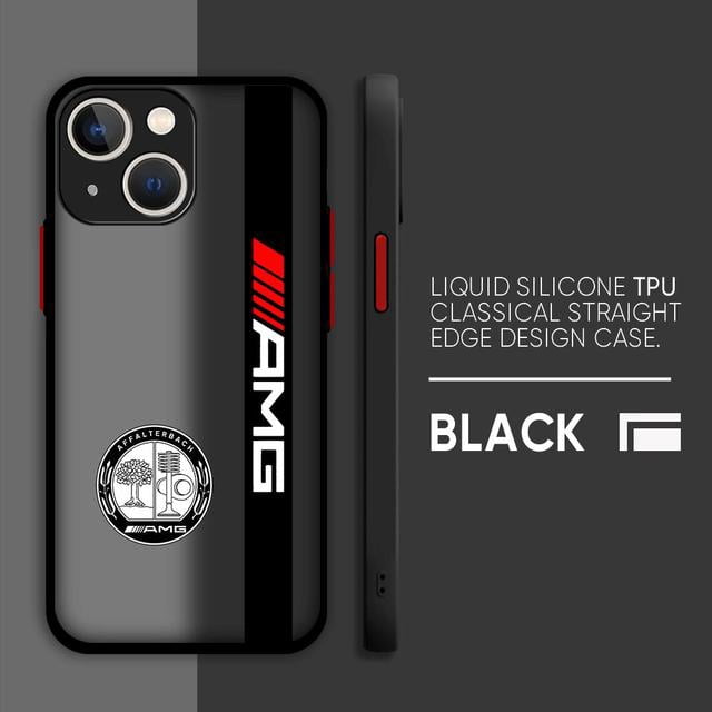 AMG-Dark LOGO Phone Case for Apple iPhone 15 Pro SE 13 12 Mini 11 Pro 7 6S XR XS X 8 Plus 14 Pro Max Matte Cover Luxury