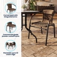 thumbnail image 4 of Flash Furniture Commercial Grade Medium Brown Rattan Indoor-Outdoor Restaurant Stack Chair, 4 of 12