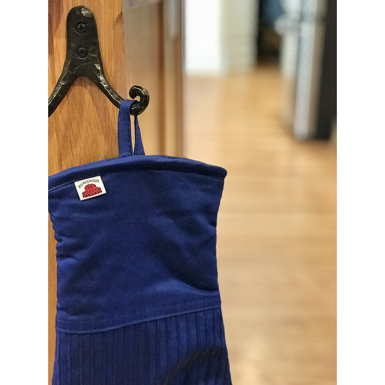 Big Red House Oven Mitts - Kitchen Mitts with Heat Resistant Silicone up to  480F for Hot Cooking & Baking (Set of 2) - Blue Denim