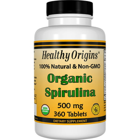 Healthy Origins Organic Spirulina 500mg, Tablets