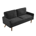thumbnail image 4 of Black Velvet | European - Style 3 - Seater Couch for Chic Decor | Blend of Modern and Vintage Flair, 4 of 5