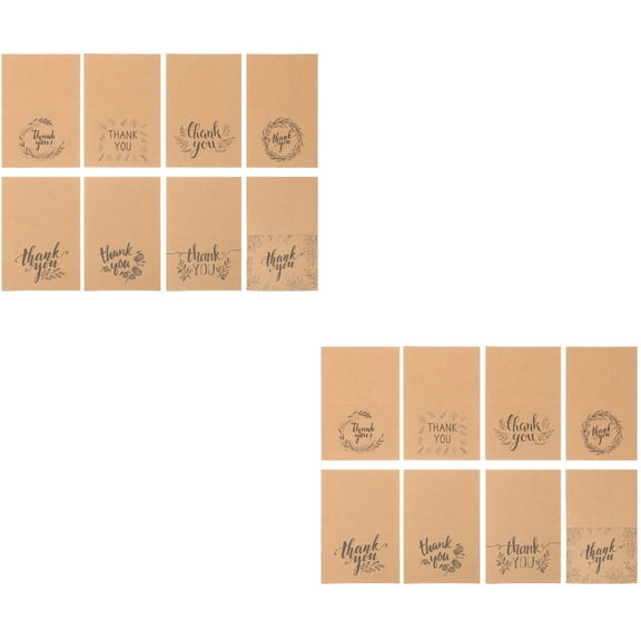 32 Sets  Kraft Paper Thank You Cards Small Business  Thank You Greeting Card