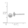 thumbnail image 2 of 14k White Gold Polished Post 5 Mm Puff Circle Stud Earrings Measures 5x5mm Wide - Stud Earring for Women, 2 of 2