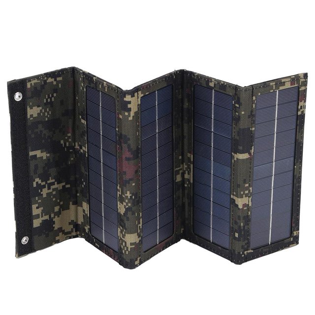 Panel solar de 8W a prueba de agua 4 pliegues livianos para banco de energía del teléfono (camuflaje) Ndcxsfigh Para estrenar