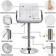 Adjustable Counter Bar Stools Bar Chairs Synthetic Leather Modern