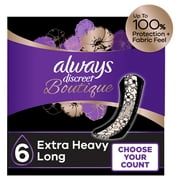 Always Discreet Boutique Incontinence Pads, Extra Heavy Absorbency, Long Length, 20 Count