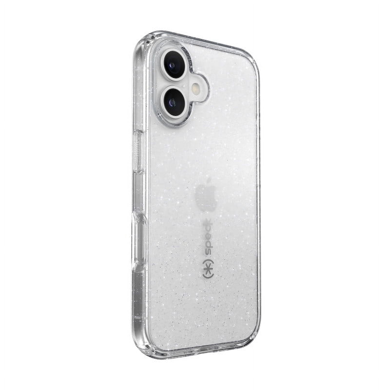 Speck iPhone 16 Gemshell Lux in Clear and Platinum Glitter