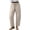 Beige, variant on Womens Wide Leg Barrel Pants Drawstring Palazzo Pants Casual Beach Vacation Trousers with Pockets S-2XL