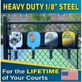 thumbnail image 2 of HD Pickleball Paddle Rack Wall Mount – Holds 4 or 8 Paddles, Heavy-Duty 1/8" Steel Organizer, Weather-Proof Powder Coated Court Storage Rack, 2 of 7