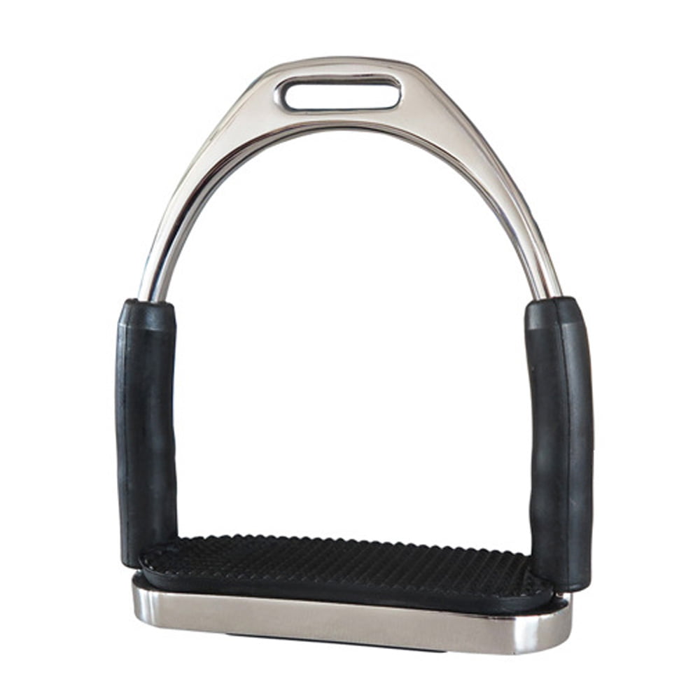 RIDING BENDY STAINLESS STEEL HORSE FLEXIBLE SAFETY STIRRUPS POLISH SILVER 