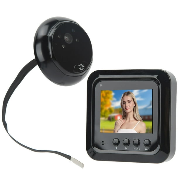 Timbre de puerta con visor de mirilla inteligente de 2,4 pulgadas y 1 MP, con video, gran angular de 160 grados, visión nocturna por infrarrojos, múltiples modos para el hogar