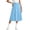 Blue, variant on Children'S Summer Solid Color School Opening Season Relaxed Sports Elastic Waist College Skirt For Kids Pink 9-10Years