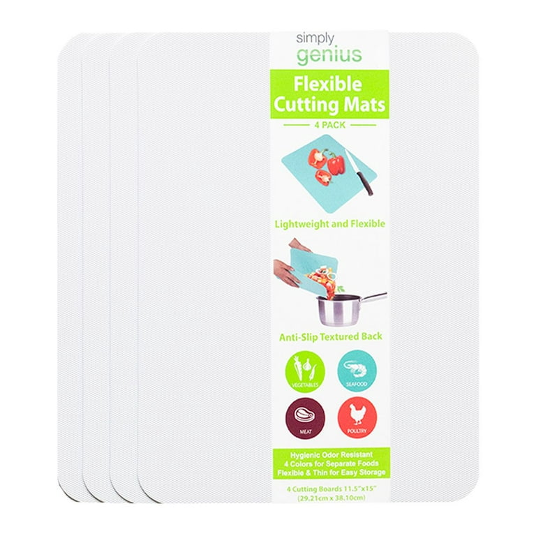 8 Pieces Plastic Cutting Boards for Kitchen, BPA Free Cutting Board Set,  Flexible Cutting Mats for Meat and Vegetables, 4 Large and 4 Small Size