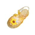 thumbnail image 3 of Viluyesy Girls' Jelly-Fruit-Colored Roman Sandals – Hollow-Out Beach Footwear with Non-Slip Soft Sole and Breathable Summer Design Yellow Size 6-7T, 3 of 10