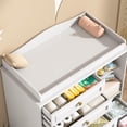 thumbnail image 3 of ChVans Changing Table Dresser, Baby Classic Nursery Dresser with 5 Drawers & Open Storage Shelves, Convertible Nursery Dresser Chest of Drawers, 3 of 9