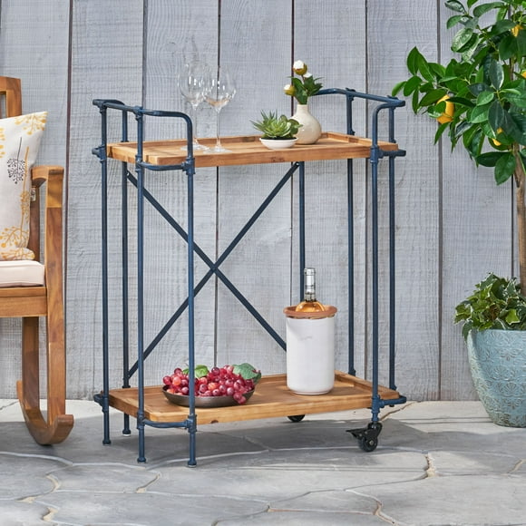 zyoiszvq Outdoor Bar Carts for Patio,Rolling Kitchen Cart with Wheels