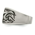 thumbnail image 3 of Solid Titanium Men's Casted Design Signet Wedding Band Ring Size 8.5, 3 of 7