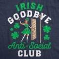 thumbnail image 2 of Womens Funny T Shirts Green Goodbye Anti Social Club Sarcastic St Patricks Day Tee For Ladies Womens Graphic Tees, 2 of 9