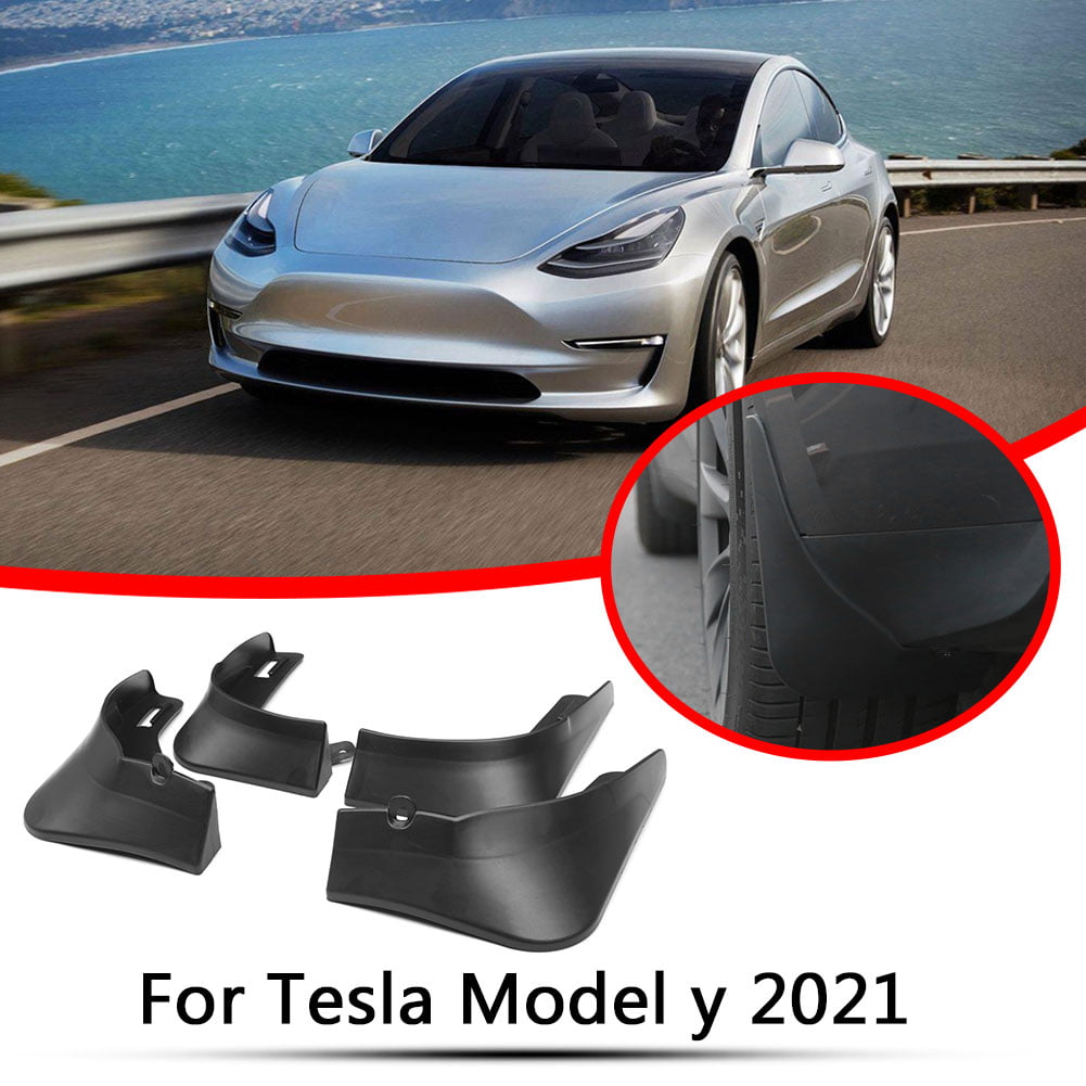 4PCS Mud Flaps Splash Guards fit Tesla Model Y 2020 2021 Front and Back No Drilling Required 