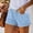 Light Blue, variant on Zylanna Women Denim Shorts with Pockets, Casual Solid with Drawstring Elastic High Waist Jean Shorts for Women Navy