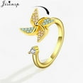 thumbnail image 4 of Multiple Style Anxiety Ring Fidget Spinner Rings for Women Star Moon Butterfly Flower Spinning Ring Rotate Freely Jewelry 2023 208, 4 of 6