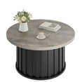 thumbnail image 7 of Ataucjin Round Coffee Table,32inch Mid Century Modern Coffee Table with Metal Base, Fluted Center Table for Living Room, Home Small Space, Apartment, 7 of 7