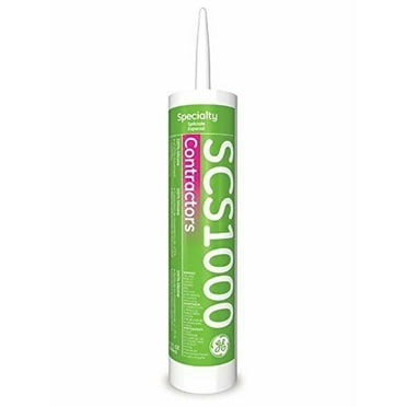 GE SCS1000 Silicone Sealant, 10.1 Fl Oz Cartridge, Translucent, Case of 24