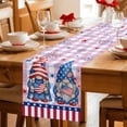 thumbnail image 5 of 4th of July Table Runner 90 Inches, USA Flag Gnomes Independence Day Blue Red Bed Runner Dresser Scarves Tabletop for Indoor Outdoor Parties/Ceremony/Banquet, 13" x 90", 5 of 9