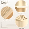 thumbnail image 5 of 2 Pcs Boho Wooden Wall Shelf, 13.78 x 7.01 x 4.72 in Arch Wood Floating Shelves for Wall Decor, Bohemian Hanging Shelf with Natural Wood Grain, 5 of 5