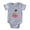 Heather Gray, variant on CafePress - FIN Pug Valentine - Cute Infant Baby Football Bodysuit
