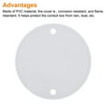 thumbnail image 4 of Uxcell Conduit Lid Round Junction Box Cover 65mm OD Waterproof Conduit Box Pack of 20, 4 of 7
