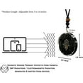thumbnail image 3 of Shungite Organite Necklace Round, Hamsa Hand, 3 of 5