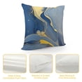thumbnail image 4 of JEUXUS  Blue and Grey Pillowcovers Abstract Marble Blue and Gold Throw Pillow Covers Art Marble Morden Cushion Case Decorative Pillows for Sofa Home Decor Bedroom Living Room Outdoor, 4 of 5
