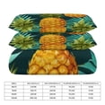 thumbnail image 2 of 3 Pcs Soft Bedding Set, Includes 1 Duvet Cover with Zipper And 2 Pillow Shams,A Close Up of A Pineapple And Palm Leaves Pattern Twin(86"x70"), 2 of 8