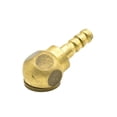 thumbnail image 2 of Interstate Pneumatics T07 1/4" Hose Barb Brass Angle Ball Foot Chuck with Sut-off Valve, 2 of 5