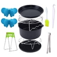 thumbnail image 2 of Juego de accesorios para freidora de aire, 10 piezas de almohadillas de silicona con aislamiento térmico y moldes para muffins 18 CM, 2 of 9