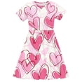 thumbnail image 4 of LOVZFMLL Robe à Manches Courtes Imprimée Mode Enfant 3-12 Ans Col Rond, 4 of 6