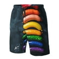 thumbnail image 4 of Logiee Rainbow Sausages On Dark Slate Print Mens Swim Trunks Quick Dry Board Shorts,Breathable Hawaii Beach Shorts Swimwear Bathing Suits-XX-Large, 4 of 6