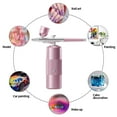 thumbnail image 5 of Airbrush Kit with Compressor Portable Airbrush Kit 48PSI High-Pressure Non-Clogging Air Brush Set Cordless Rechargeable with 0.3mm Nozzle and Cleaning Brush for Painting,Nail Art, Makeup pink, 5 of 6