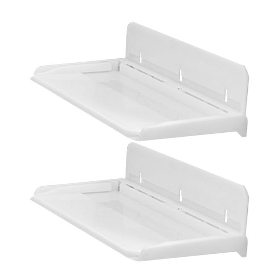 unbranded 2PCS Foldable Bedside Shelf No Drill Wall Mounted Storage Rack Kitchen Adhesive Shelves Bedroom Organizer for Home Dormitory and Office