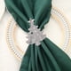 thumbnail image 4 of Servilletas de árbol de Navidad - vajilla de metal de aleación, plata verde dorada, decoración festiva para comedor, 1,96x1,77x1,18 pulgadas, 4 of 6
