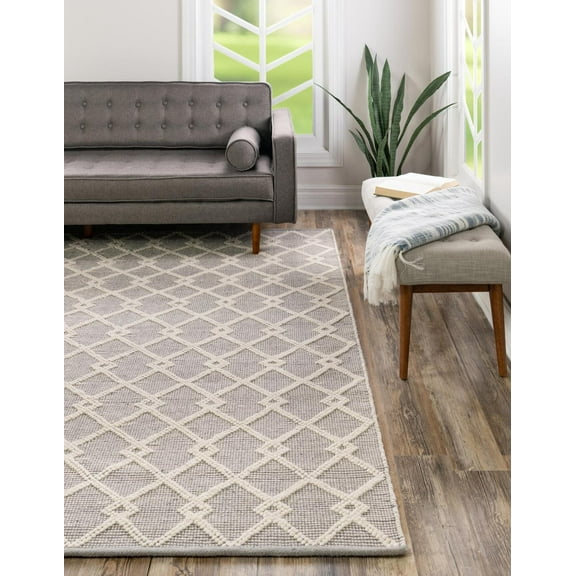 Unique Loom Jill Zarin English Manor Dorset Area Rug 8' 0" x 8' 0", Square Gray Manor