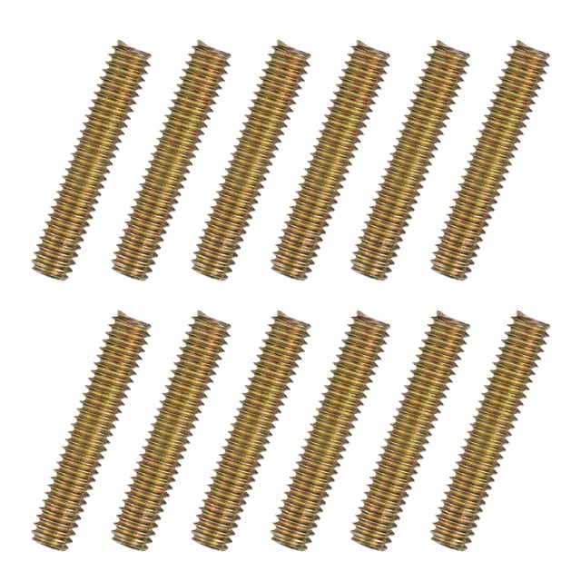 Uxcell 12pcs packs Fully Threaded Rods 5/16x1-3/4" for Mounting Assembly Fastening, Colorful Zinc
