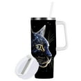 thumbnail image 2 of JSTEL Black Galaxy 30 oz Tumbler Stainless Steel Water Bottle Vacuum Insulated Cup with Straw Lid & Handle For Travel Car Cup Holder, 2 of 8