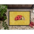 thumbnail image 3 of Carolines Treasures 8867MAT Lady Bug sur Tapis Jaune Intérieur Ou Extérieur - 18 x 27 Po., 3 of 4