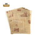 thumbnail image 3 of Uxcell 200pcs Wax Paper Sheets Square Sheets 11.02" x 14.96" Old Newspaper Style Food Wrapping Paper for Sandwich Baking Paper Liners Picnic Basket Bread Hamburger Wrap Kitchen, Brown, 3 of 7