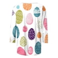 thumbnail image 5 of Ichuanyi Womens Easter Printed 3/4 Length Sleeve Tops Casual Loose Fit Crewneck T Shirts Cute Solid Three Quarter Length Tunic Tops, 5 of 7